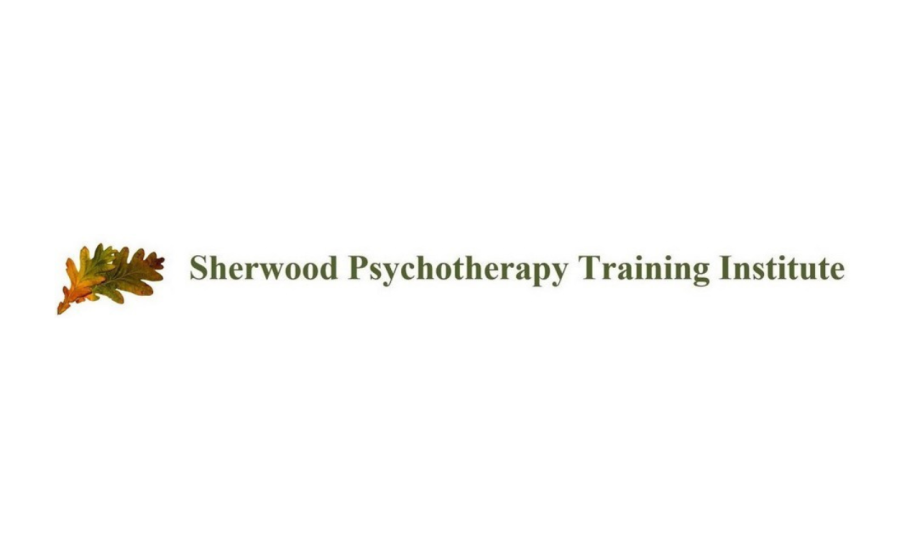 Sherwood Psychotherapy Training Institute logo featuring a leaf graphic