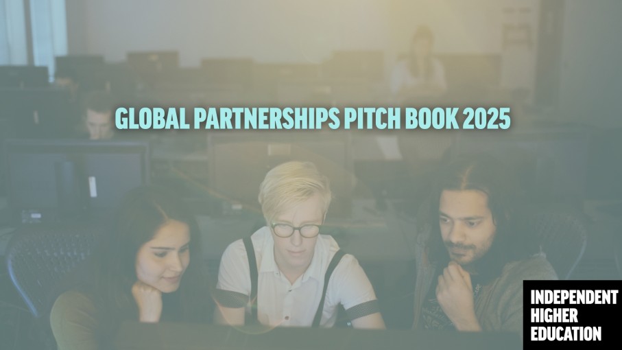 Three student from diverse backgrounds seated together around laptop