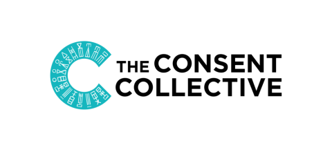 The Consent Collective logo - a large turquoise 'C' on the left, with black text alongside on the right that reads: The Consent Collective