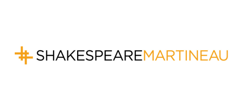 Shakespeare Martineau logo: first word in black, second word in yellow