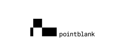 Logo: six black and white squares followed by 'pointblank'