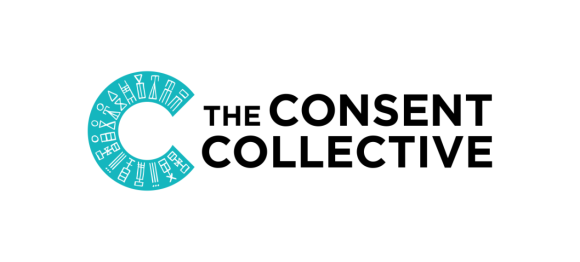 The Consent Collective logo - a large turquoise 'C' on the left, with black text alongside on the right that reads: The Consent Collective  