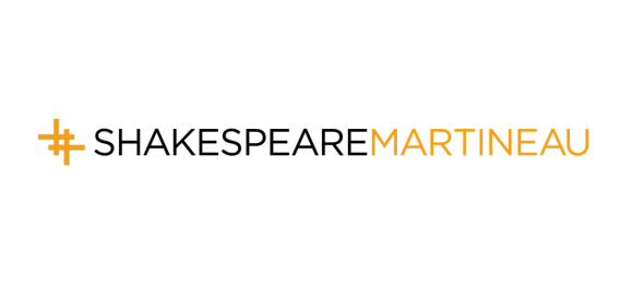 Shakespeare Martineau logo: first word in black, second word in yellow