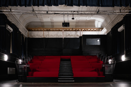 Theatre layout with red seating