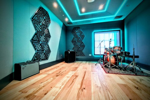 Drumkit in music studio