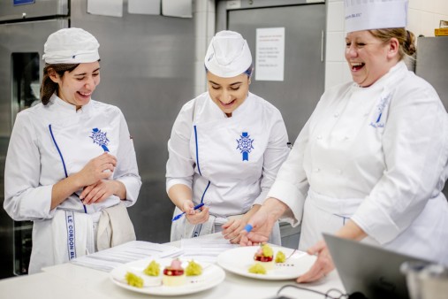 Students in kitchen