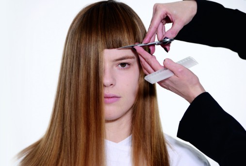 Person having hair cut
