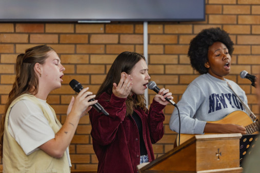 Students singing at NTC
