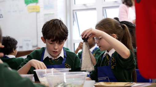 Students cooking