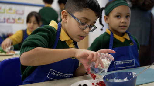 Students cooking