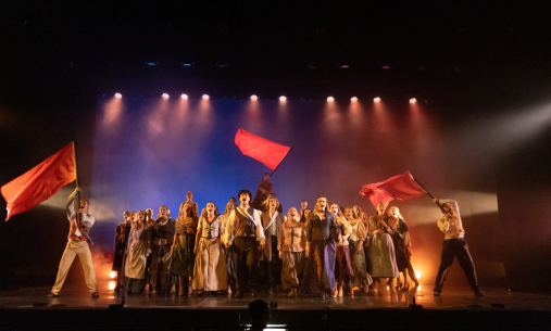Perfomring Les Mis with red flags