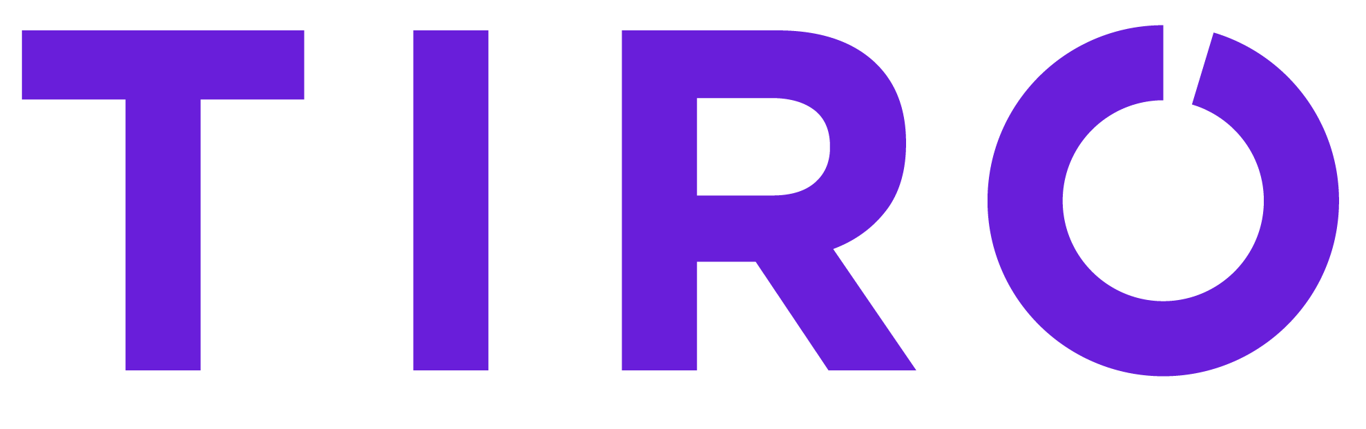 TIRO logo purple text